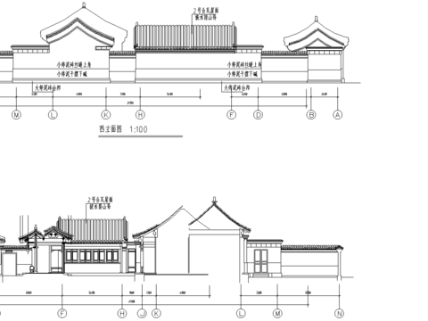  郊區(qū)四合院CAD施工圖 