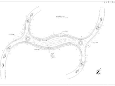  楓香湖兒童公園人行天橋cad施工圖 