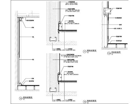  办公室墙身CAD大样图 