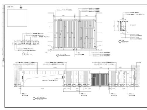  居住区入口细部CAD施工图 