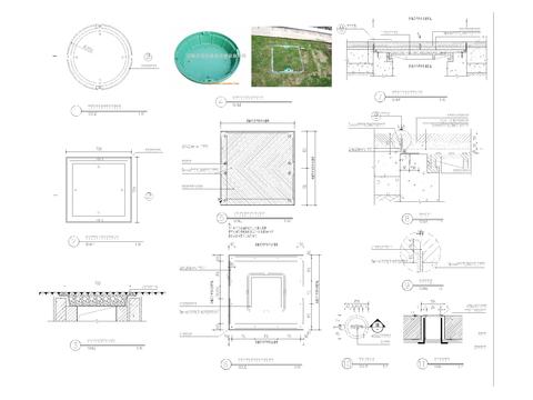 隐形井盖板节点大样图 