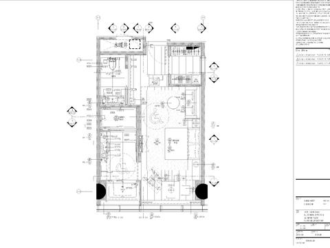  君悅酒店標準套房cad施工圖 