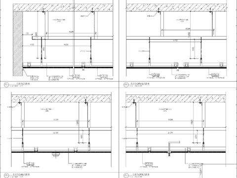  伸缩缝、检修口、转换层大样图 