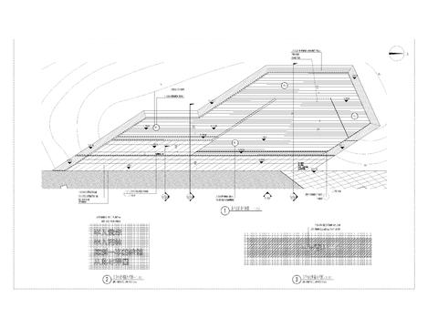  木平台区域cad立面图 