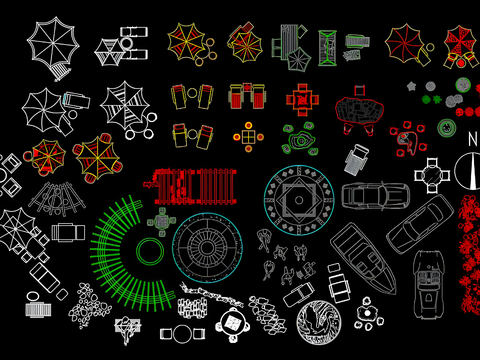  户外小品CAD图库 