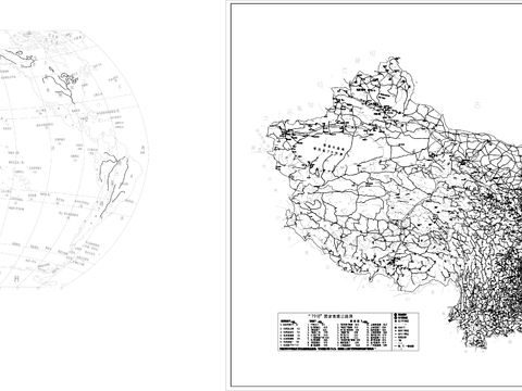  世界中国地图节点大样 