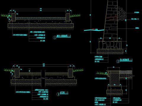  园路栈道节点大样 