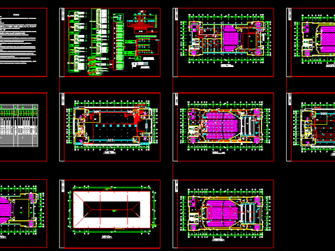  礼堂全套电气CAD施工图 