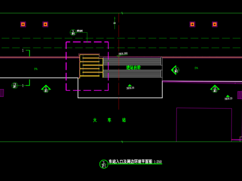  入口景墙挡墙 挡土墙 施工图 