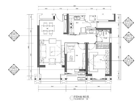  住宅平面布置CAD施工图 