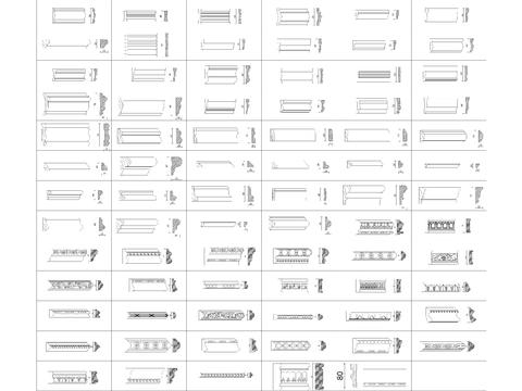  装饰线条 线条表cad图库 