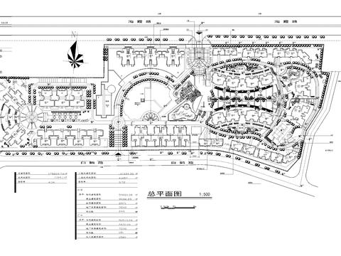  高層多層居住區(qū)規(guī)劃cad施工圖 