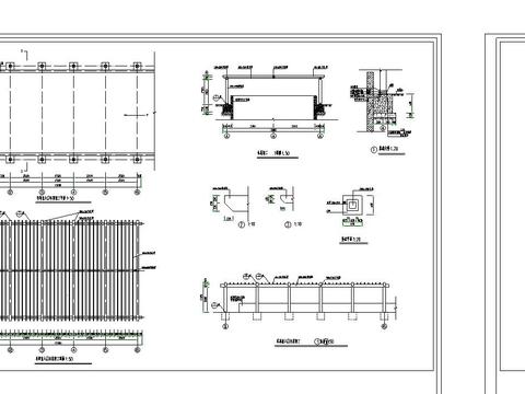  入口花架CAD施工图 