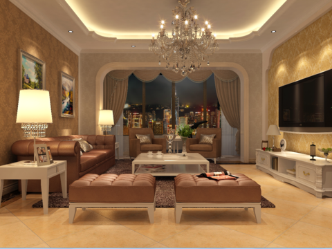  东湖雅苑简欧客餐厅卧室CAD施工图 