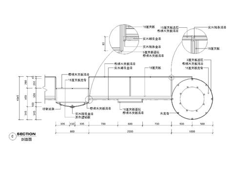  服务台cad节点大样 