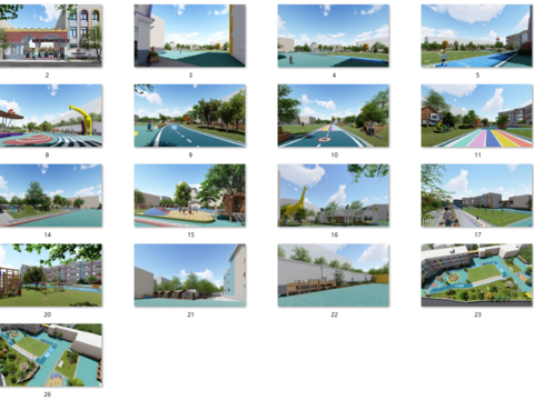  幼儿园室外设计cad施工图 