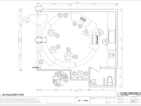  上海咖啡店cad施工图 