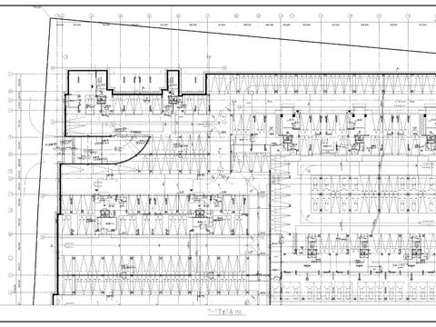  地下室非机动车位cad施工图 