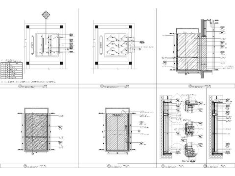  电梯轿厢cad大样图 