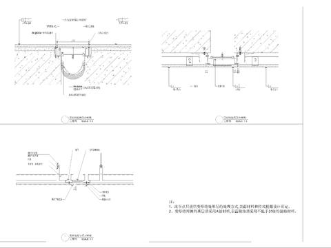  变形缝各处收口节点大样 