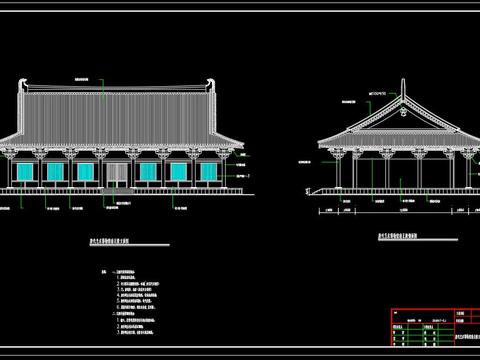  古塔建筑cad施工图 