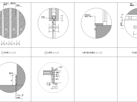  石膏板cad大样图 