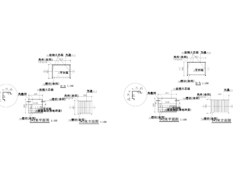  3×3 3x4集裝箱構造cad平面圖 
