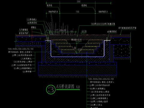  石板桥设计cad施工图 
