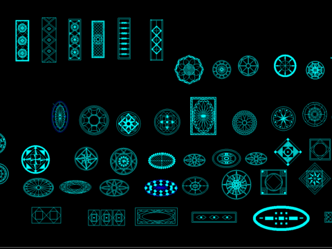  室内装修地花cad图库 