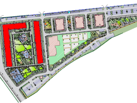  城市小区规划图cad平面图 