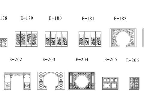  中式元素cad图库 