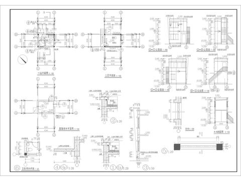  小區(qū)入口大門CAD施工圖 