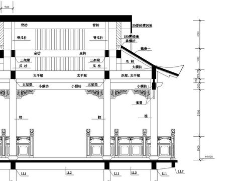  水榭cad施工圖 