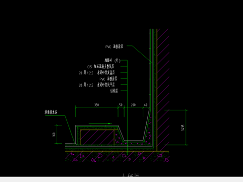  小便槽节点大样 