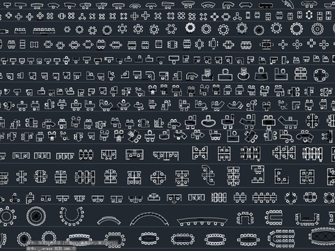  办公空间cad图库 