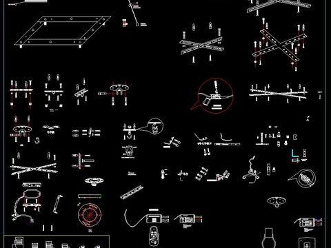  灯具cad图库 