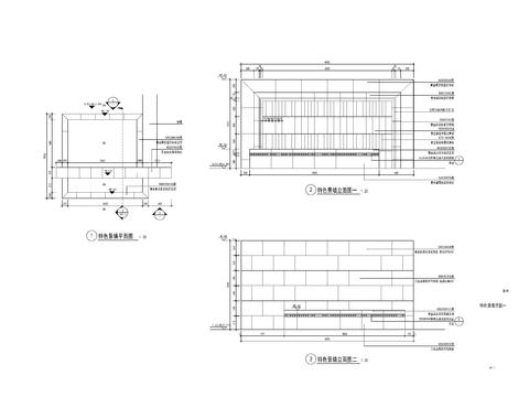  特色景墙cad大样图 