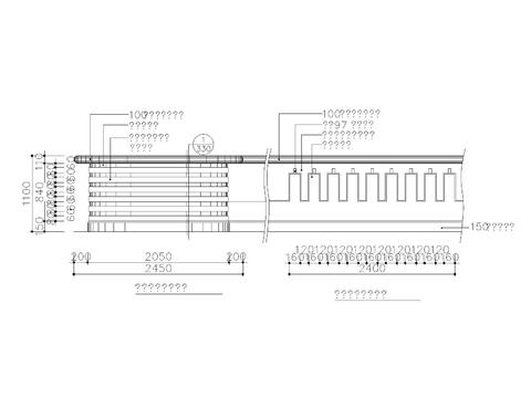  餐厅总服务台cad大样图 