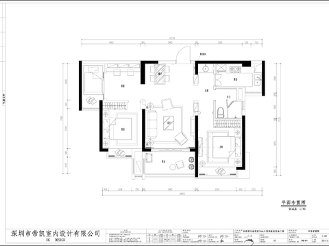  东部现代城花园样板间-地中海风格施工图全套 