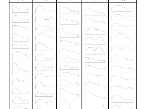  石材线条合集cad图库 