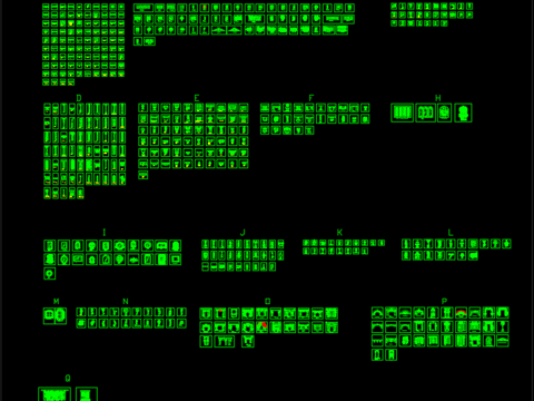  砂岩图块CAD图库 