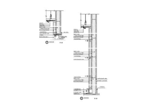 木饰面cad节点大样图 