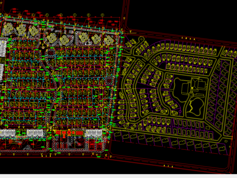  中国建筑科研院cad规划图 
