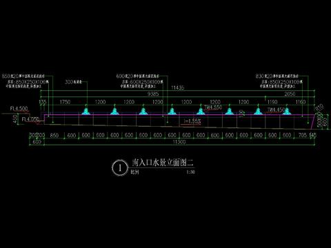  涌泉 叠水cad大样图 