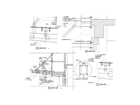  门头雨蓬cad节点大样图 