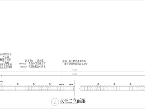  现代水景墙节点大样 