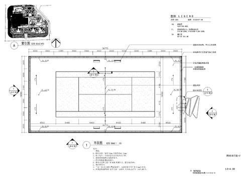  网球场详图cad施工图 