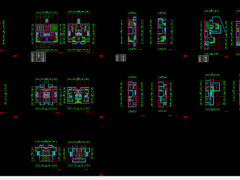  某小区叠加别墅平面图 