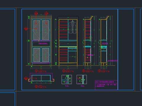  墙饰面cad节点大样图 