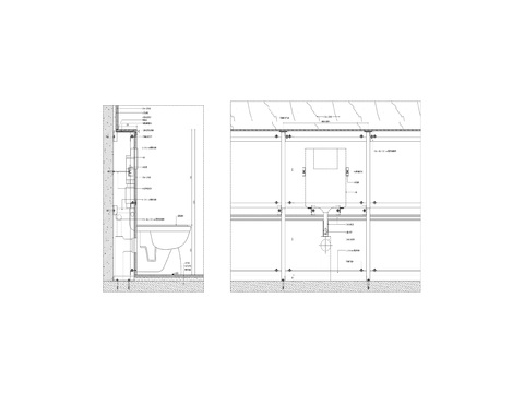  卫生间马桶做法剖面节点大样 